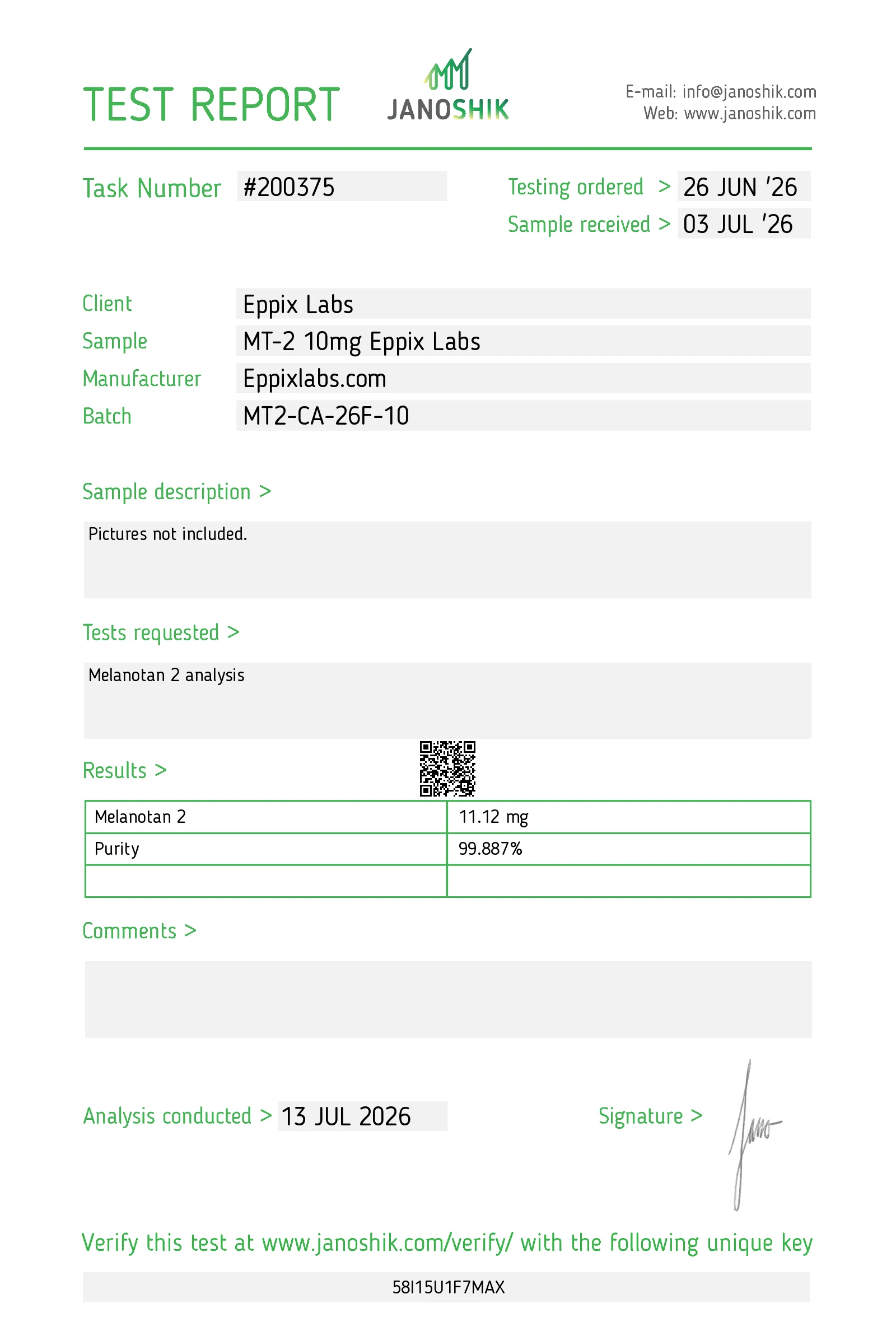 Melanotan II — 10mg
