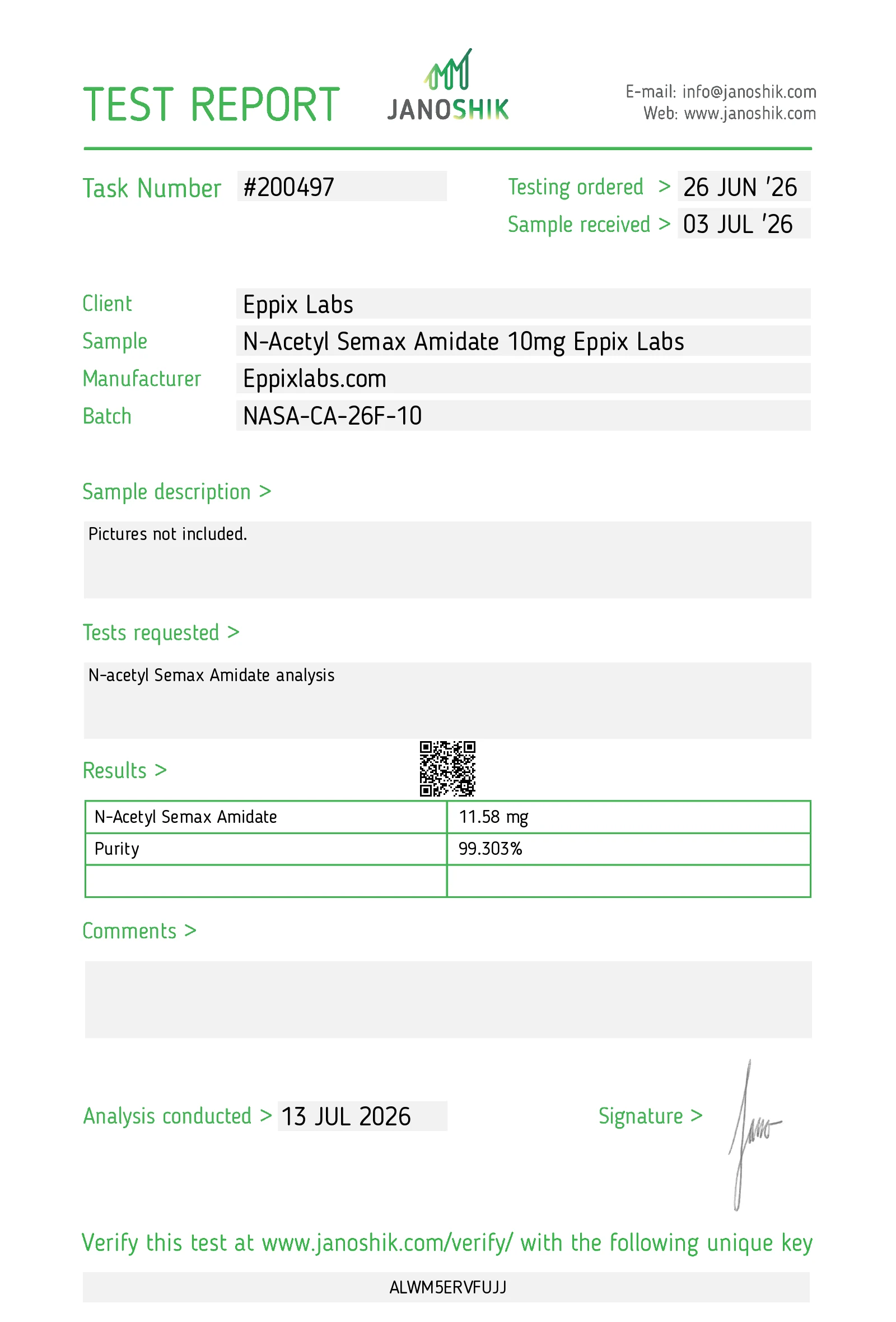 N-Acetyl Semax — 10mg