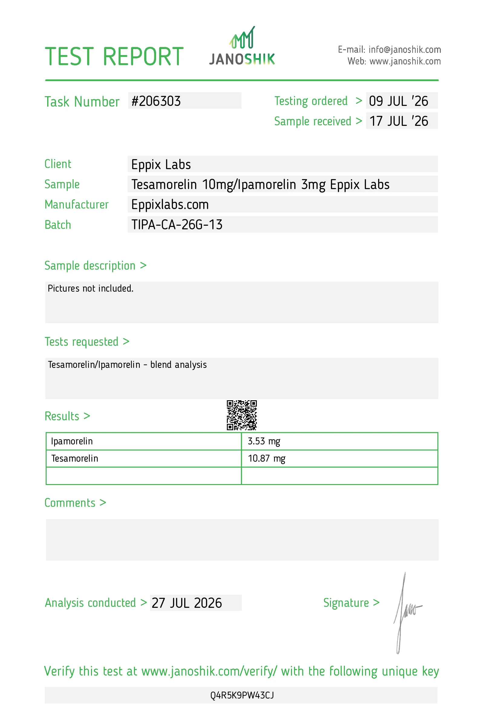 Tesamorelin 10mg / Ipamorelin 3mg Blend — 13mg